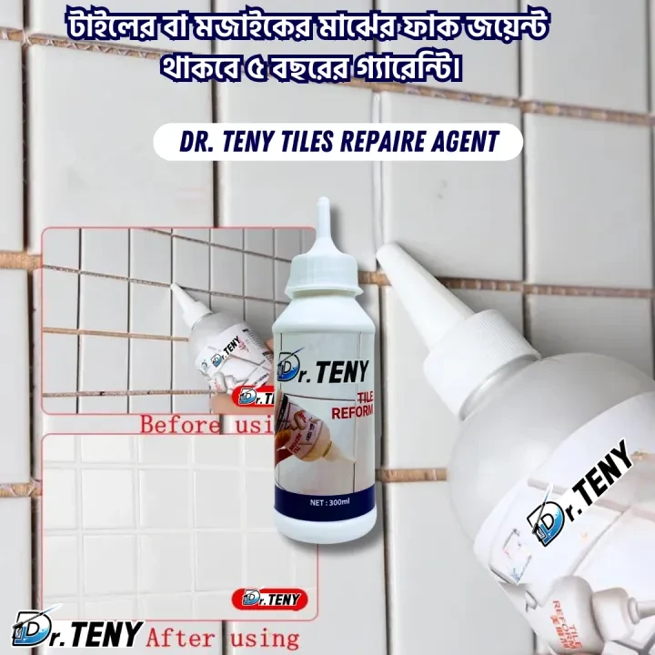 Dr Teny 1 Pcs Tiles Gap filler Waterproof silicone wall joint repair Filling Gaps between Floor and Wall Tiles Tube Paste for Kitchen, Bathroom 300 ml - Image 2
