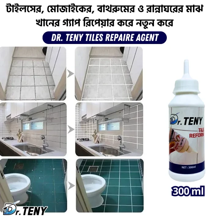 Dr Teny 1 Pcs Tiles Gap filler Waterproof silicone wall joint repair Filling Gaps between Floor and Wall Tiles Tube Paste for Kitchen, Bathroom 300 ml - Image 4