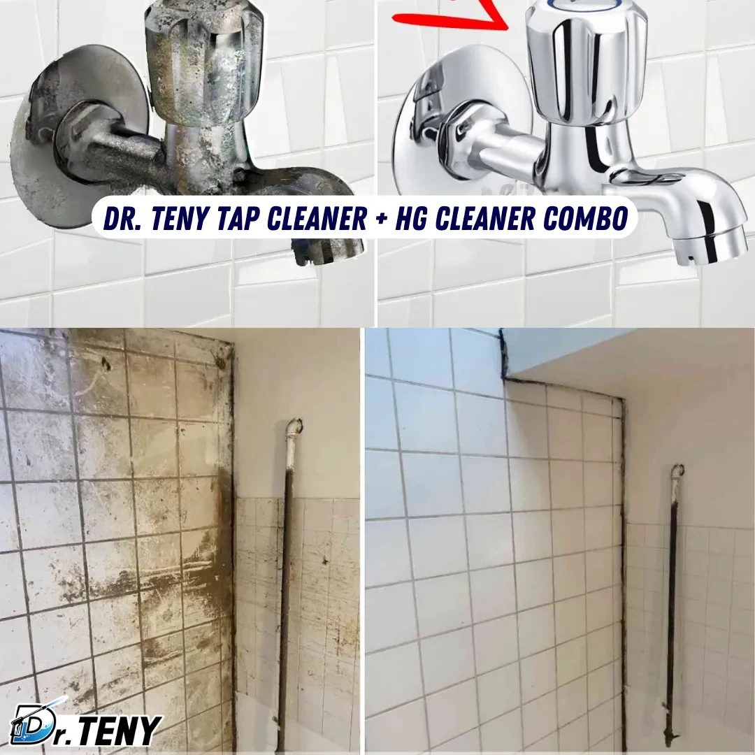 Dr Teny Combo HG Tiles and Tap Cleaner Mosaic Rx2000 fittings mirror shower Cleaner Spray combo 500 ml - Image 10
