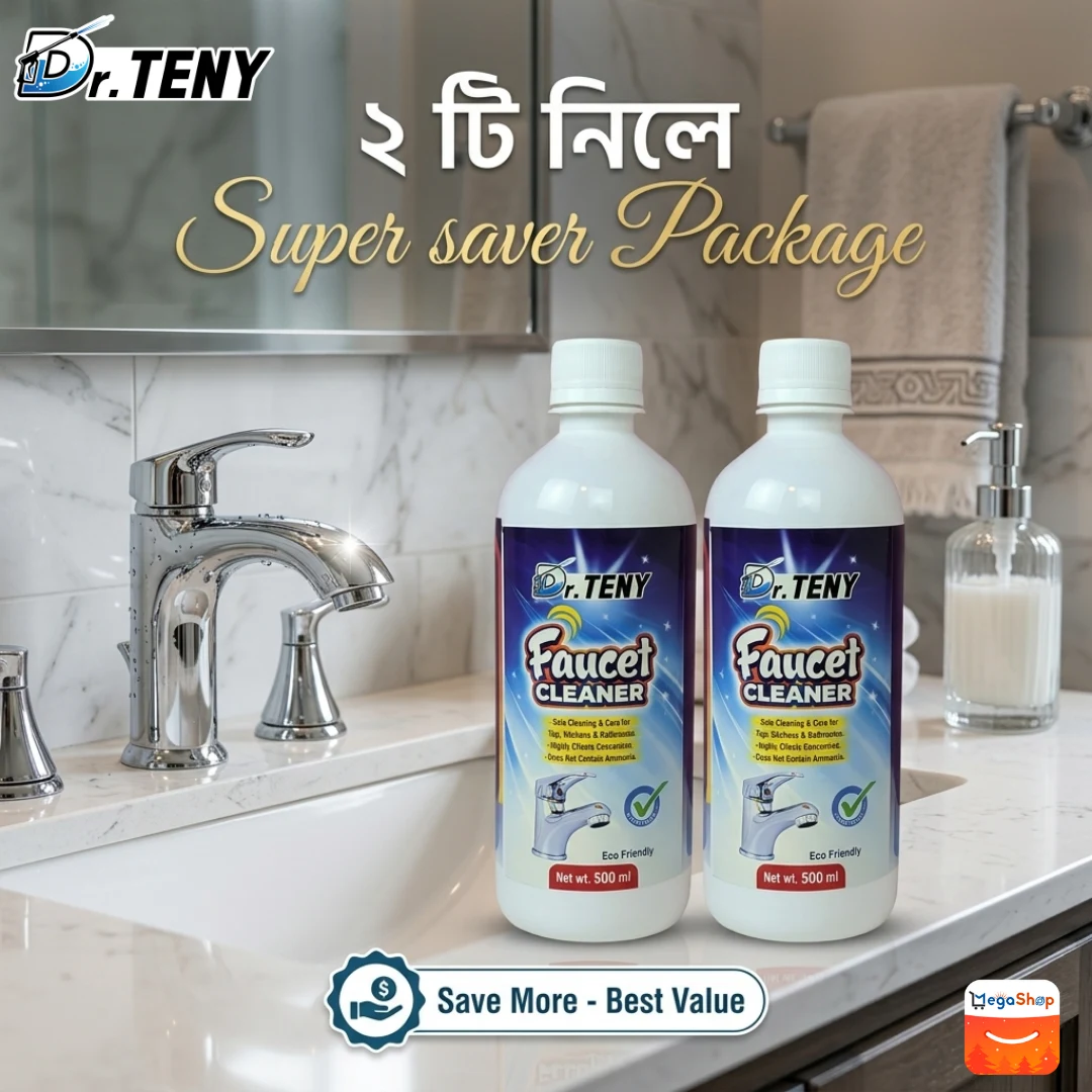 Dr. Teny Combo Faucet Cleaner Spray 2 pcs – Tap, Glass & Rust Stain Remover (500ml) - Image 4