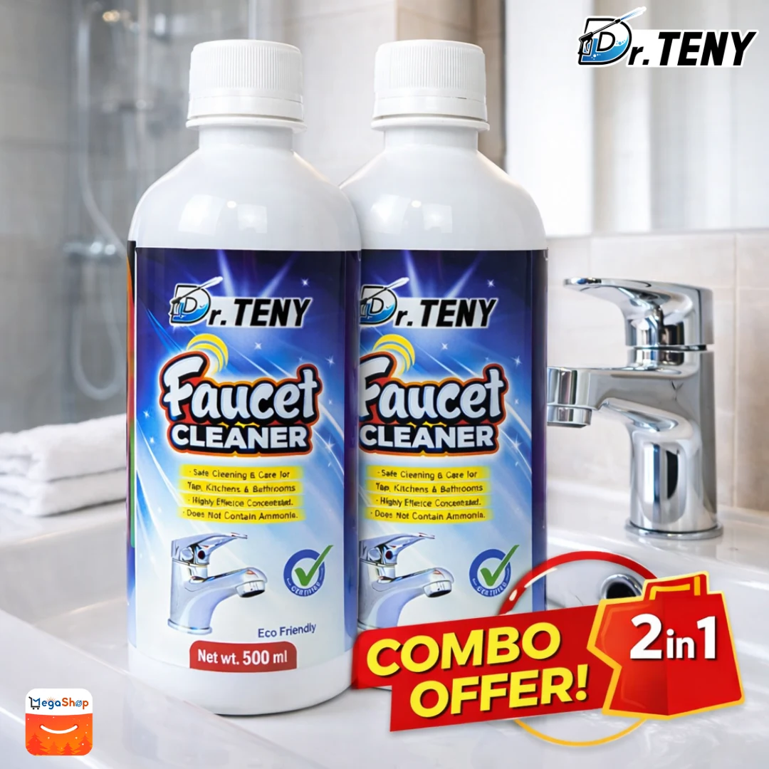 Dr. Teny Combo Faucet Cleaner Spray 2 pcs – Tap, Glass & Rust Stain Remover (500ml) - Image 3
